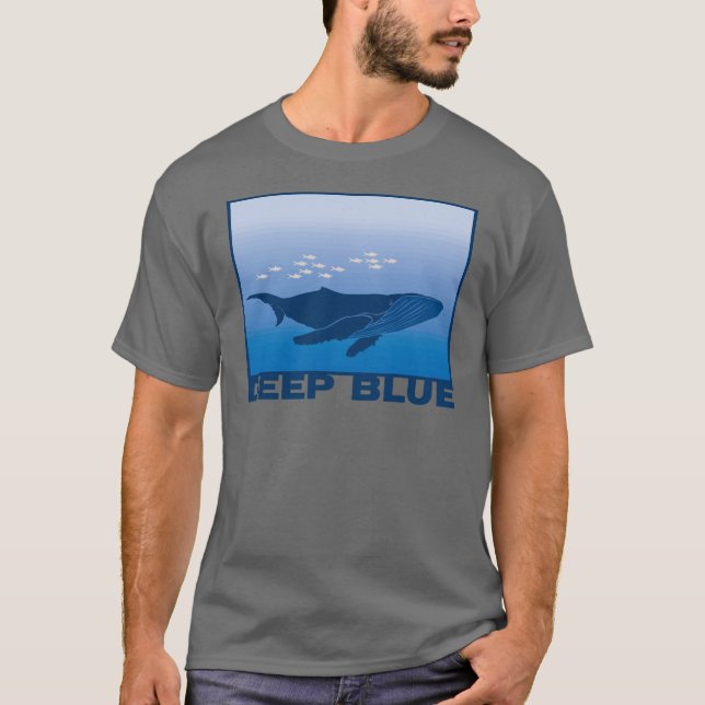 Deep Blue Whale T-Shirt (Front)