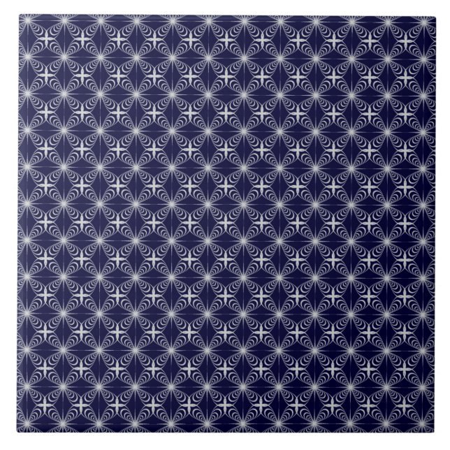 deep blue with gray arabesque tile (Front)