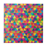 Deep Bright Triangles - Modern Abstract Pattern Ceramic Tile at Zazzle