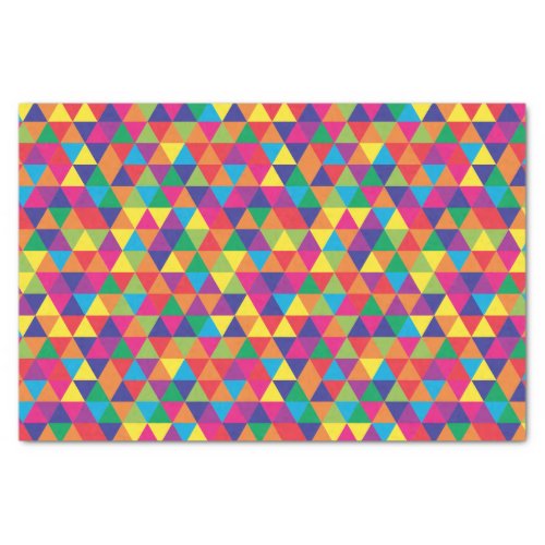 Deep Bright Triangles _ Modern Abstract Pattern Tissue Paper