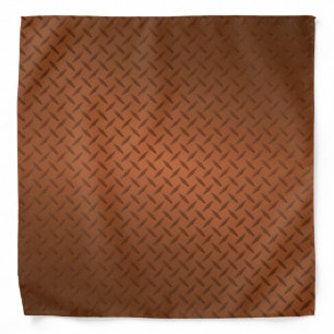 Deep Bronze Diamondplate Pattern Bandana