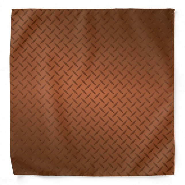Deep Bronze Diamondplate Pattern Bandana (Front)