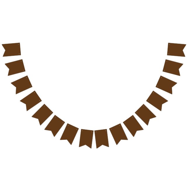 Deep Brown Background – Rustic Wedding Design Bunting Flags (All)