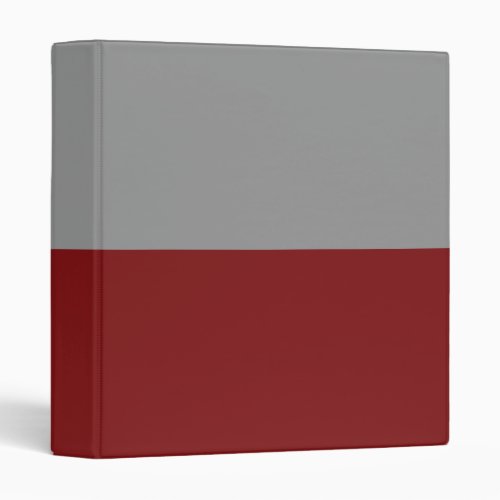 Deep Burgundy and Grey Simple Extra Wide Stripes 3 Ring Binder