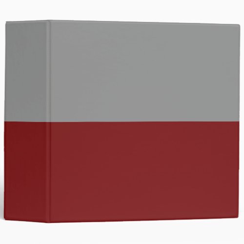 Deep Burgundy and Grey Simple Extra Wide Stripes 3 Ring Binder