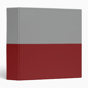 Deep Burgundy and Grey Simple Extra Wide Stripes 3 Ring Binder