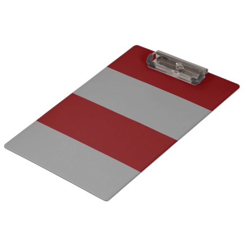 Deep Burgundy and Grey Simple Extra Wide Stripes Clipboard