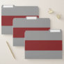 Deep Burgundy and Grey Simple Extra Wide Stripes File Folder
