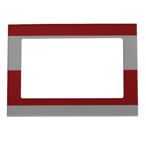 Deep Burgundy and Grey Simple Extra Wide Stripes Magnetic Frame