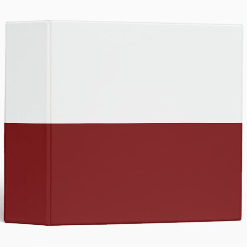 Deep Burgundy and White Simple Extra Wide Stripes 3 Ring Binder