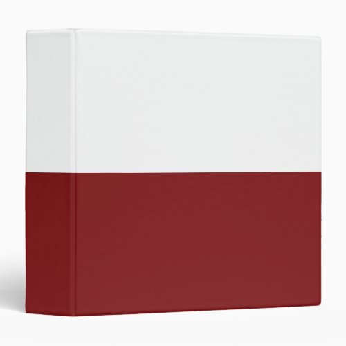 Deep Burgundy and White Simple Extra Wide Stripes 3 Ring Binder