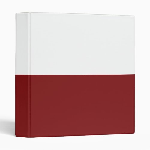 Deep Burgundy and White Simple Extra Wide Stripes 3 Ring Binder