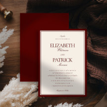 Deep Burgundy Formal Modern Classic Estate Wedding