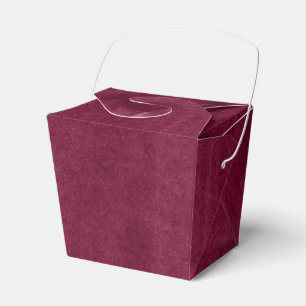 Deep Burgundy Grunge Favor Boxes
