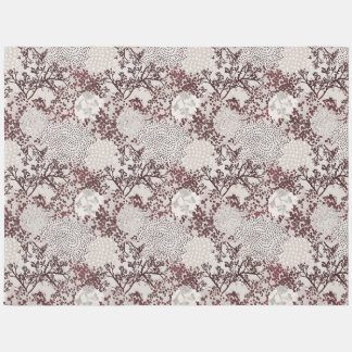 Deep Burgundy Red Hydrangea Seed Abstract Rug