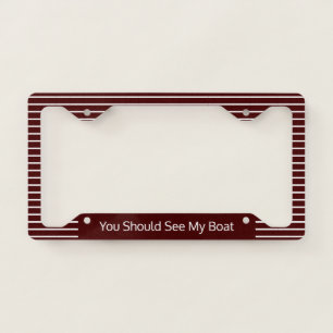 Deep Burgundy Stylish License Plate Frame