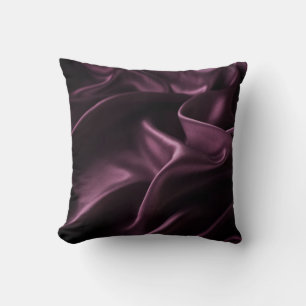 deep burgundy vintage chic elegant satin silk throw pillow