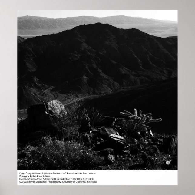 Deep Canyon Desert Research Station by Ansel Adams Poster (Front)