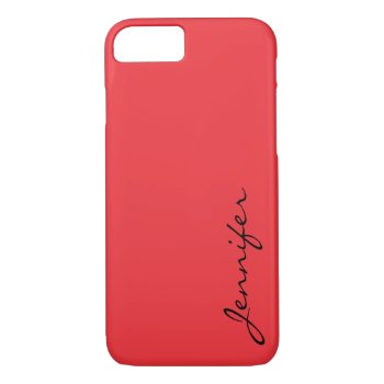 Deep Carmine Pink Color Background Iphone 8/7 Case by NhanNgo at Zazzle