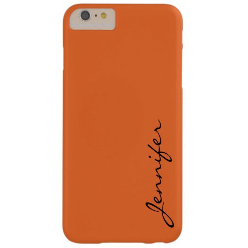 Deep carrot orange color background barely there iPhone 6 plus case