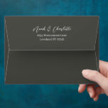 Deep Charcoal Gray Wedding Special Occasion   Envelope