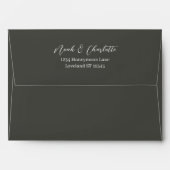 Deep Charcoal Gray Wedding Special Occasion   Envelope (Back (Top Flap))
