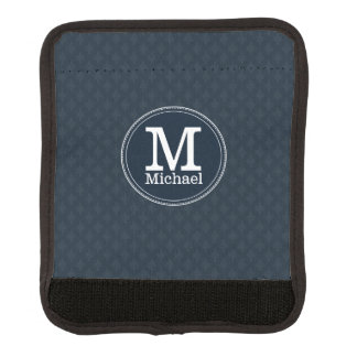 Deep Classic Navy Custom Monogram Luggage Handle Wrap