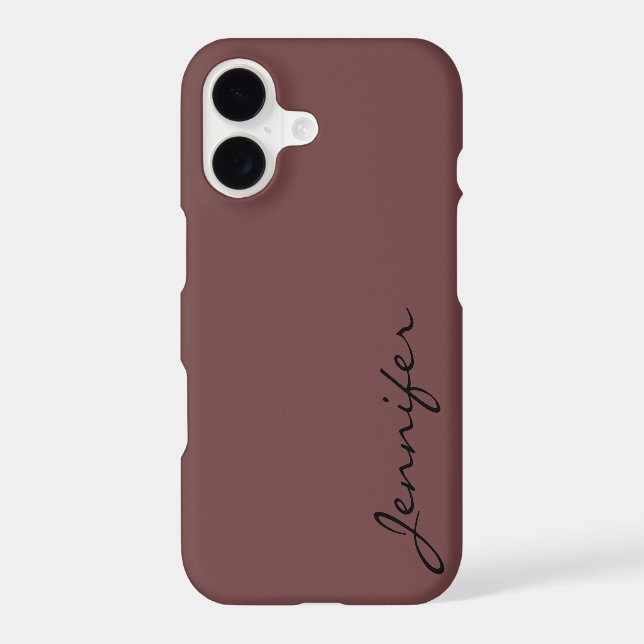 Deep coffee color background iphone case (Back)