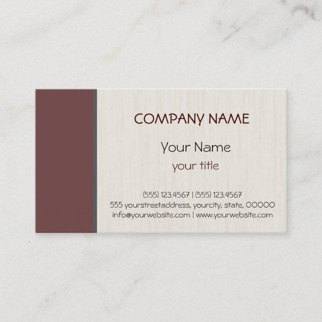 Deep coffee professional elegant modern business card (Front)