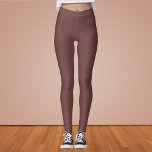Deep Coffee Solid Color  Leggings<br><div class="desc">Deep Coffee Solid Color</div>