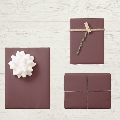 Deep Coffee Solid Color Wrapping Paper Sheets