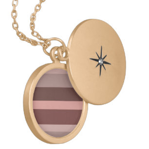 Deep Colored Block Arrt Locket Necklace