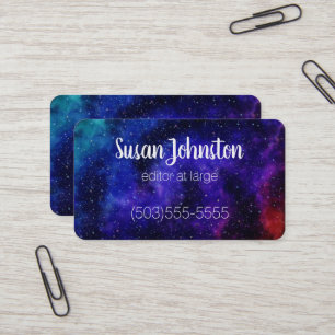 Deep Colorful Galaxy Business Card