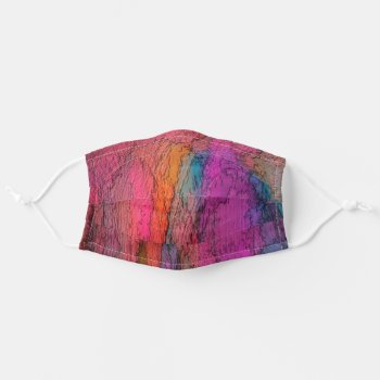 Deep Colors Vibrant Abstract Design Adult Cloth Face Mask by MHDesignStudio at Zazzle