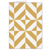 Deep Cool Gold Geometric Deco Cube Pattern (Front)