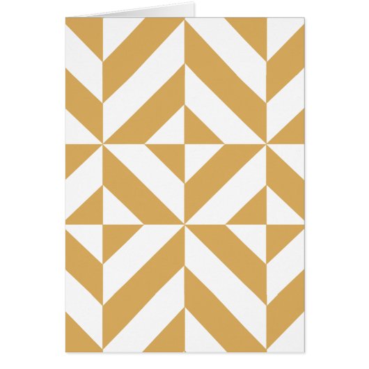 Deep Cool Gold Geometric Deco Cube Pattern (Front)