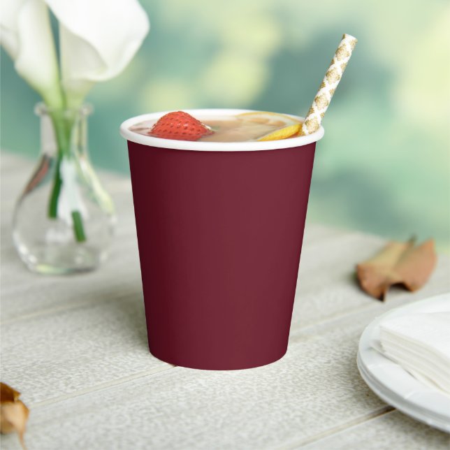 Deep Cranberry Paper Cups (Insitu)