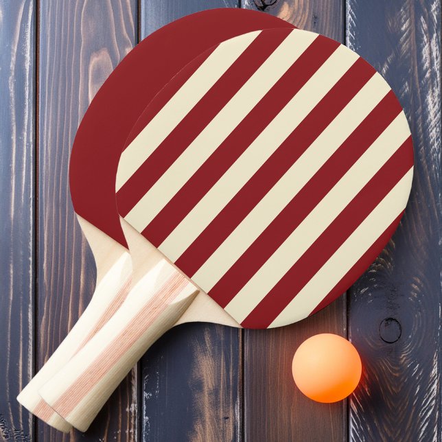 Deep Cranberry Polo Striping and Solid  Ping Pong Paddle (Creator Uploaded)