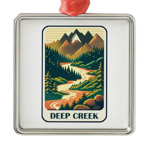 Deep Creek Idaho Colors Metal Ornament