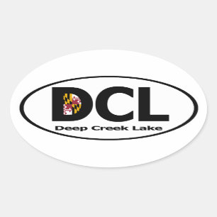 Deep Creek Lake Decal (set of 4) Oval Sticker