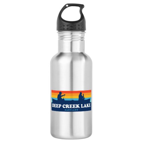 Deep Creek Lake Maryland Canoe Stainless Steel Water Bottle