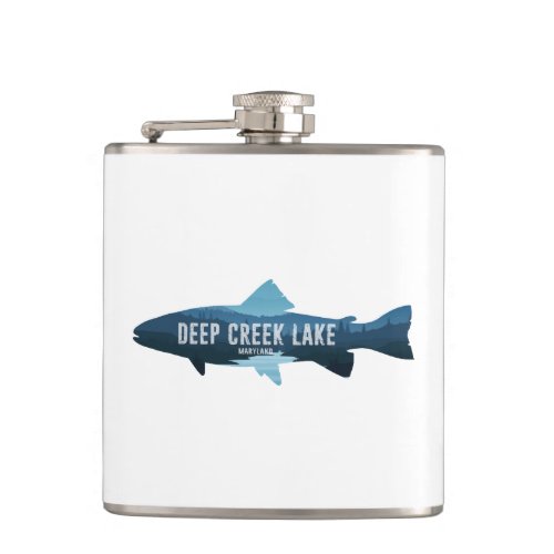 Deep Creek Lake Maryland Fish Flask