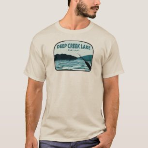 Deep Creek Lake Maryland Fishing Rod T-Shirt