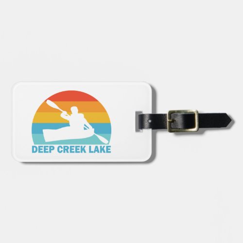 Deep Creek Lake Maryland Kayak Luggage Tag