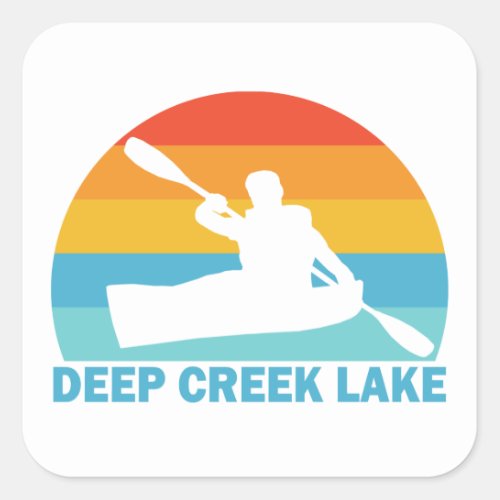 Deep Creek Lake Maryland Kayak Square Sticker