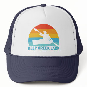 Deep Creek Lake Maryland Kayak Trucker Hat