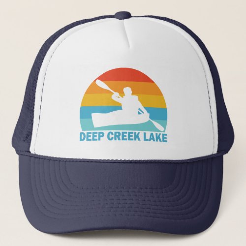 Deep Creek Lake Maryland Kayak Trucker Hat