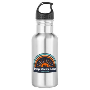 Deep Creek Lake Maryland Rainbow Stainless Steel Water Bottle
