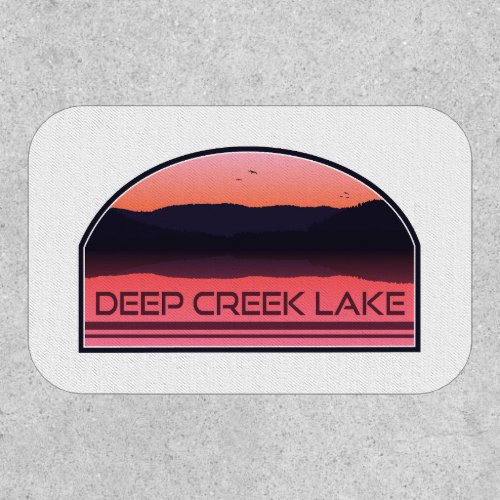 Deep Creek Lake Maryland Red Sunrise Patch