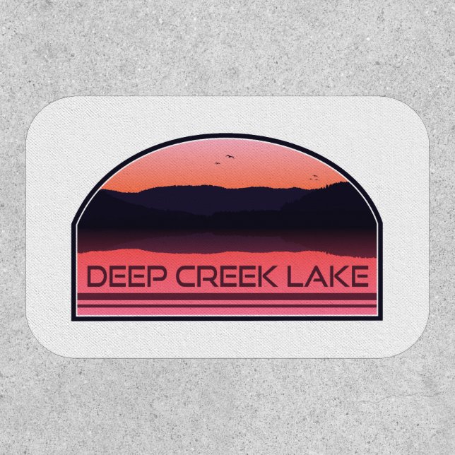 Deep Creek Lake Maryland Red Sunrise Patch (Front)